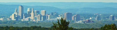 Image of the skyline of downtown Hartford, CT